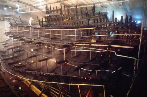 The hull of the Mary Rose. Courtesy of the Mary Rose Trust.