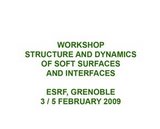 Soft surfaces workshop
